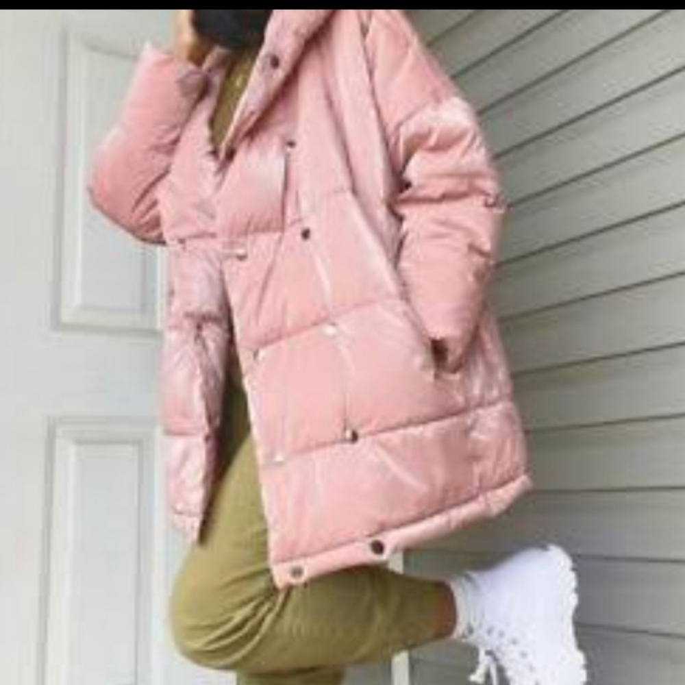Zara quilted hooded coat